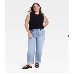 Universal Thread Women's Size 17R Light Wash Highest‎ Straight Ankle Jeans